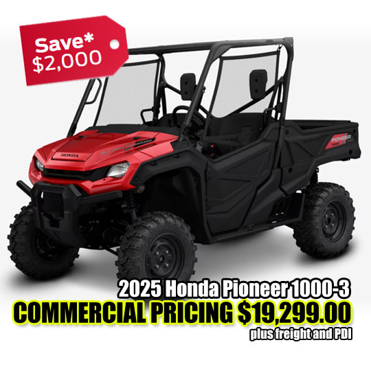 2025 Honda Pioneer 1000-3 Perth, Ontario