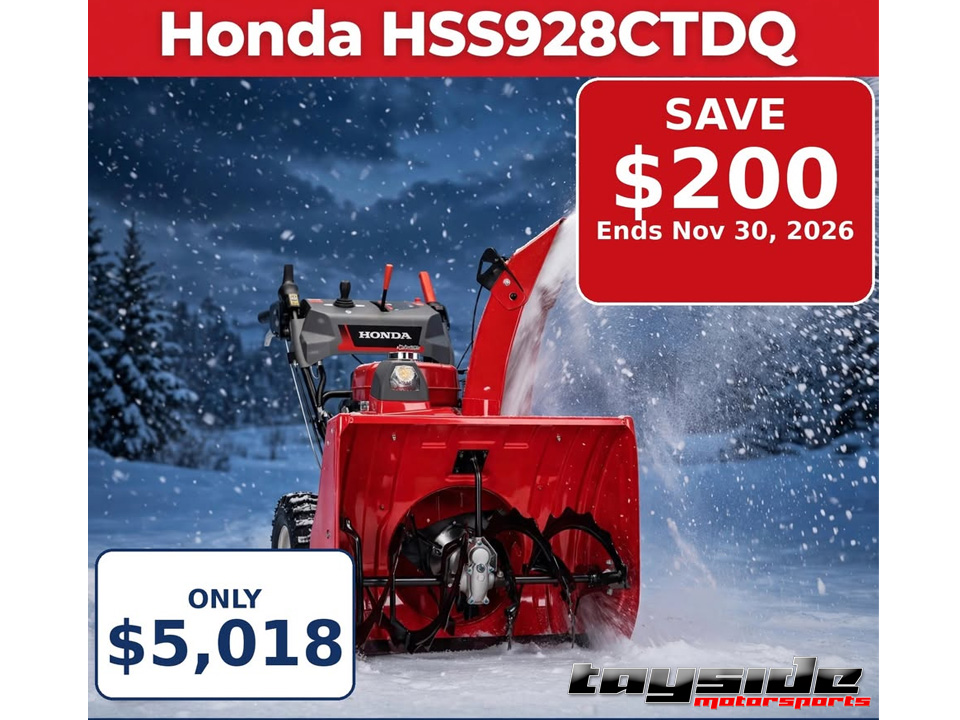 Honda HSS928CTDQ Snowblower Perth, Ontario