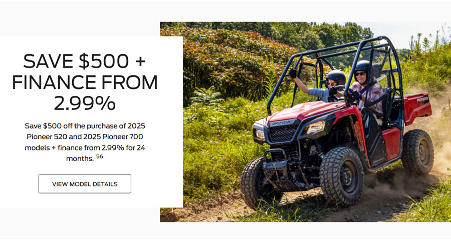 Honda utv promo Perth, Ontario